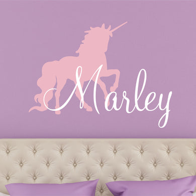 Unicorn Sticker Wall Decal Custom Name - Name Sticker - Name Decal
