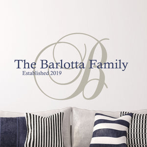 Family Name Wall Decal - Custom Family Name Decal - Family Name Sticker