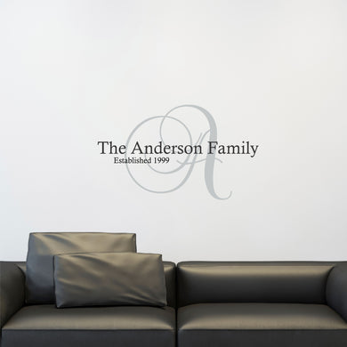 Family Name Wall Decal - Custom Family Name Decal - Family Name Sticker