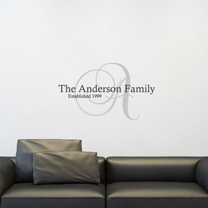 Family Name Wall Decal - Custom Family Name Decal - Family Name Sticker