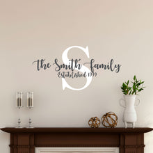 Load image into Gallery viewer, Family Name Wall Decal - Custom Family Name Decal - Family Name Sticker