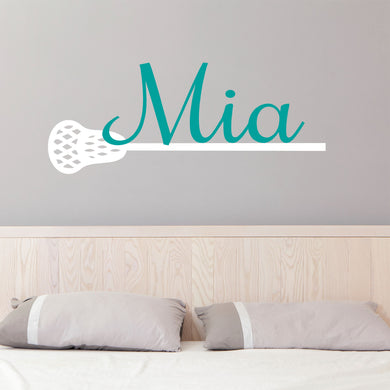 Lacrosse Wall Decal Lacrosse Sticker Custom Name - Name Sticker - Name Wall Decal