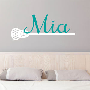 Lacrosse Wall Decal Lacrosse Sticker Custom Name - Name Sticker - Name Wall Decal