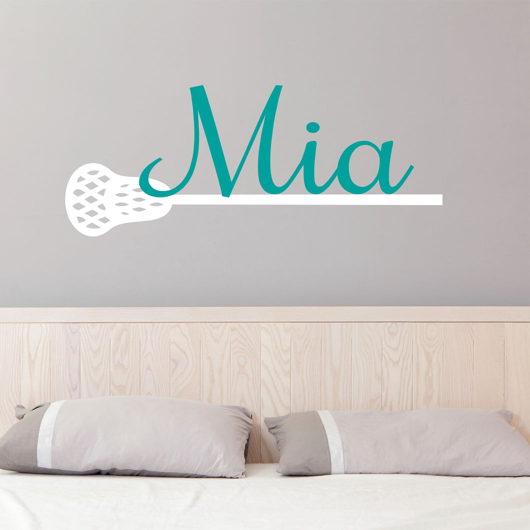 Lacrosse Wall Decal Lacrosse Sticker Custom Name - Name Sticker - Name Wall Decal