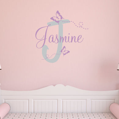 Butterfly Sticker Butterfly Decal Name Sticker Butterfly Name Wall Decal