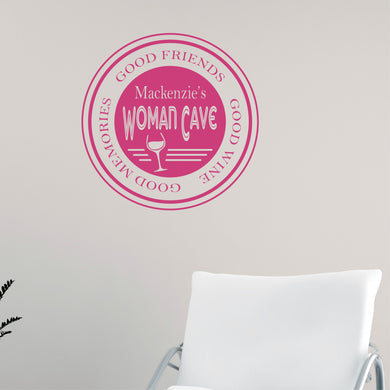 Woman Cave Sticker Name Sticker Personalized Man Cave Wall Decal