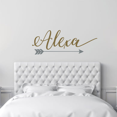 Personalized Name With Arrow Wall Decal