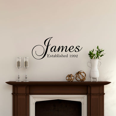 Family Name Wall Decal - Custom Family Name Decal - Family Name Sticker