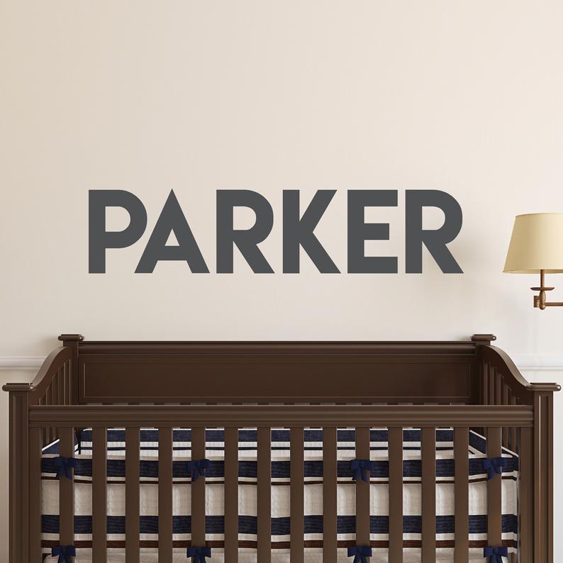 Nursery Wall Decal Name Sticker Name Wall Decal Custom Name Decal
