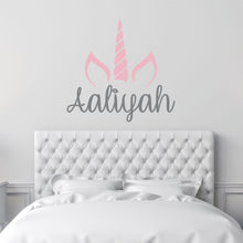 Load image into Gallery viewer, Unicorn Sticker Wall Decal Custom Name - Name Sticker - Name Decal