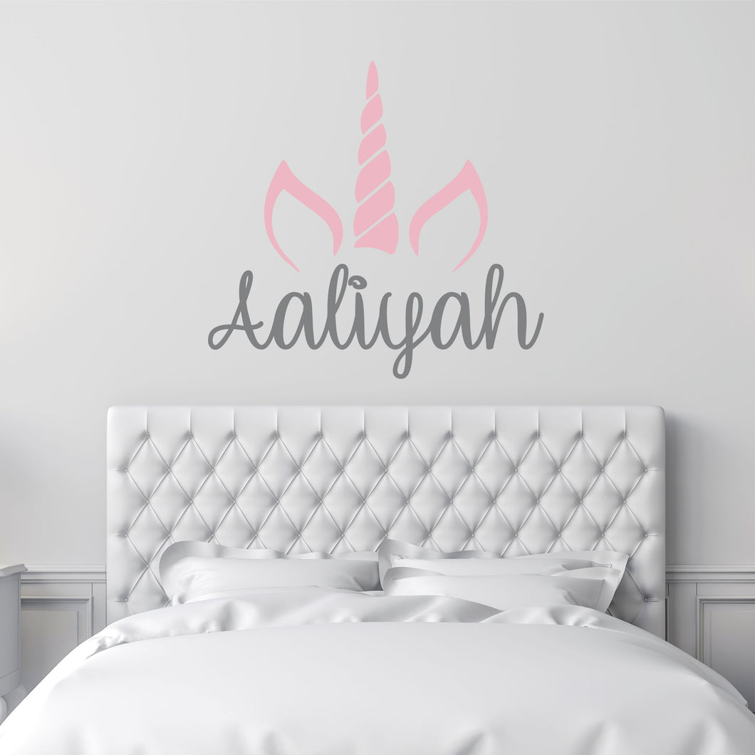 Unicorn Sticker Wall Decal Custom Name - Name Sticker - Name Decal