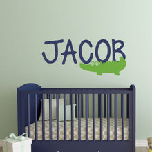 Load image into Gallery viewer, Personalized Name Alligator Wall Decal
