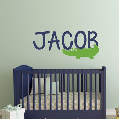 Personalized Name Alligator Wall Decal