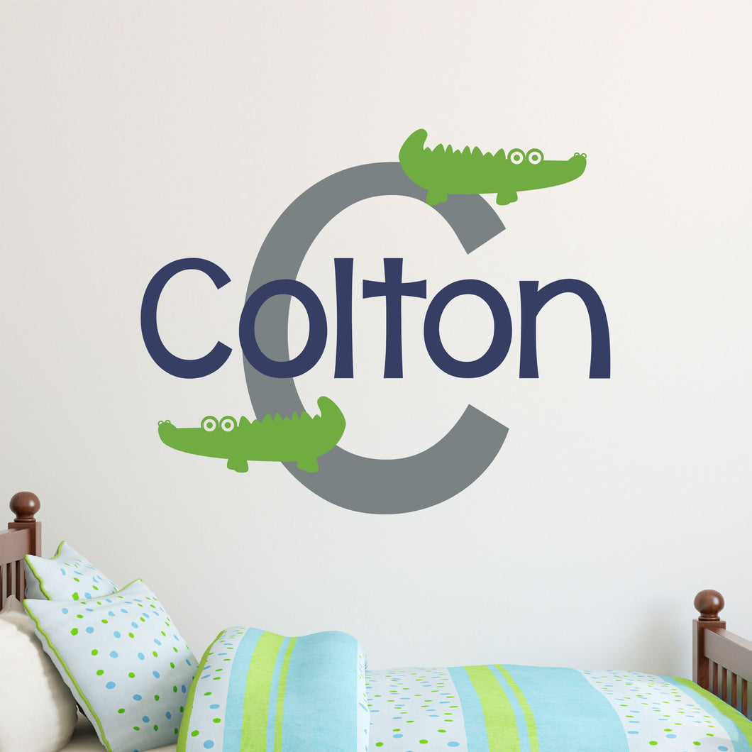 Personalized Name Alligator Wall Decal