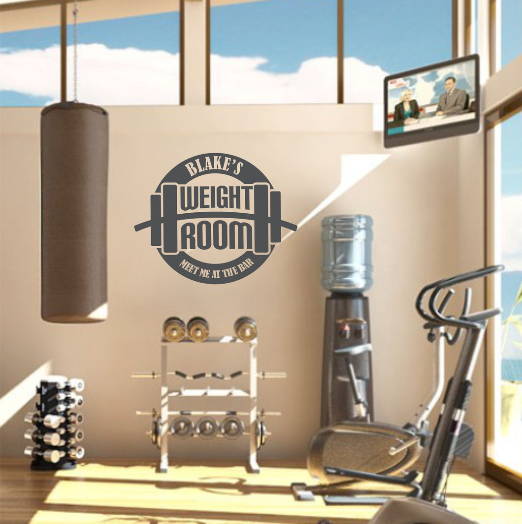 Personalized Gym Wall Decal