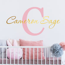 Load image into Gallery viewer, Nursery Wall Decal Name Sticker Name Wall Decal Custom Name Decal