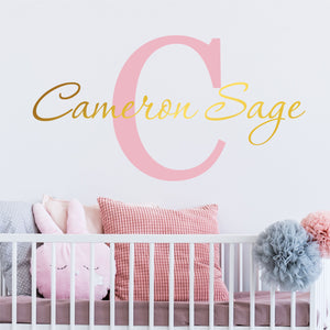 Nursery Wall Decal Name Sticker Name Wall Decal Custom Name Decal