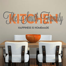 Load image into Gallery viewer, Personalized Name Happiness is Homemade Kitchen Wall Decal