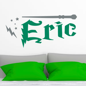Personalized Name Wizard Wall Decal