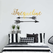 Load image into Gallery viewer, Personalized Name With Arrows Wall Decal