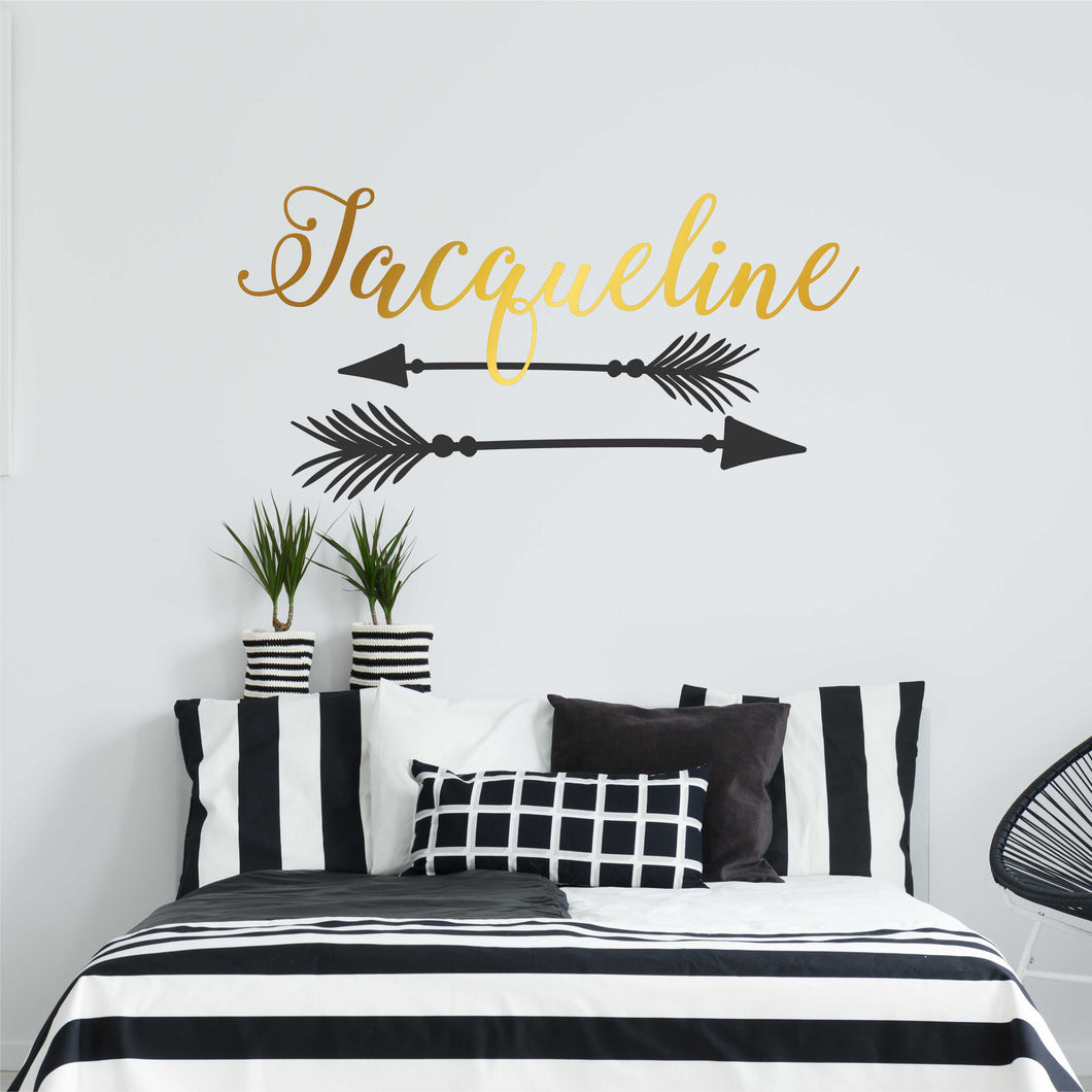 Personalized Name With Arrows Wall Decal