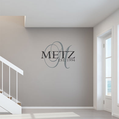 Family Name Wall Decal - Custom Family Name Decal - Family Name Sticker
