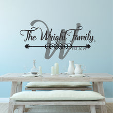 Load image into Gallery viewer, Family Name Wall Decal - Custom Family Name Decal - Family Name Sticker