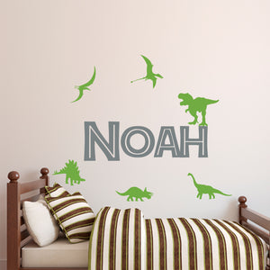 Dinosaur Sticker Dinosaur Wall Decal Name Sticker Name Wall Decal