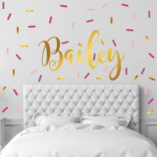 Load image into Gallery viewer, Personalized Name With Sprinkles Wall Decal
