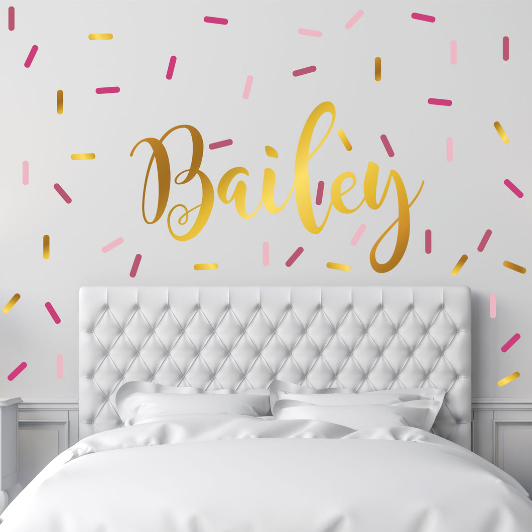 Personalized Name With Sprinkles Wall Decal