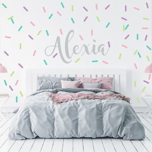 Personalized Name With Sprinkles Wall Decal