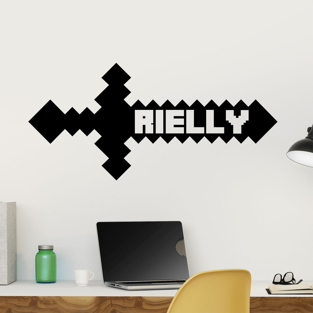 Personalized Name Mine Game Wall Decal