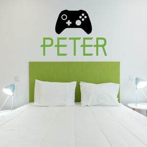 Personalized Name Gaming Controller Wall Decal