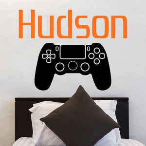 Personalized Name Gaming Controller Wall Decal
