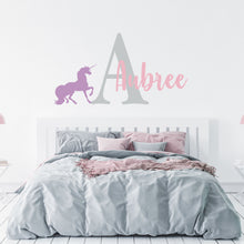 Load image into Gallery viewer, Unicorn Sticker Wall Decal Custom Name - Name Sticker - Name Decal