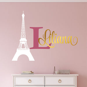 Paris Sticker Name Sticker Paris Name Wall Decal