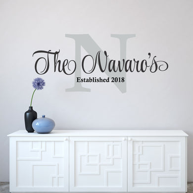 Family Name Wall Decal - Custom Family Name Decal - Family Name Sticker