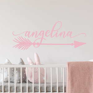 Personalized Name With Arrow Wall Decal