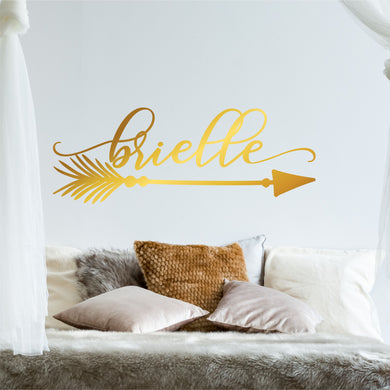 Personalized Name With Arrow Wall Decal