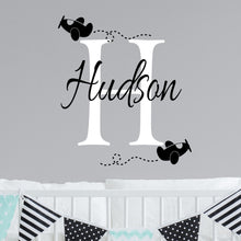 Load image into Gallery viewer, Personalized Name Airplane Wall Decal
