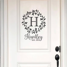 Load image into Gallery viewer, Front Door Decal - Front Door Sticker - Family Name Decal