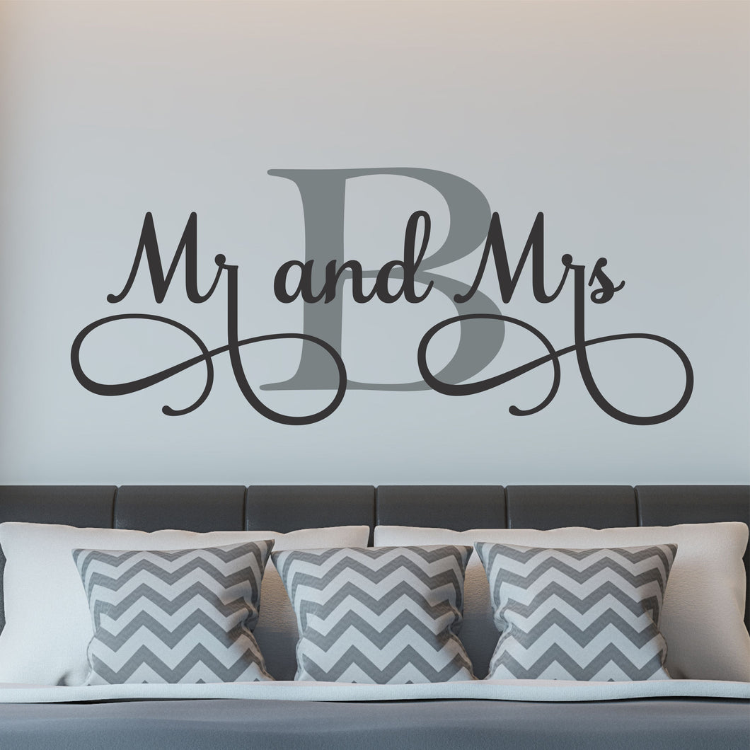 Personalized Mr. and Mrs. Wall Decal