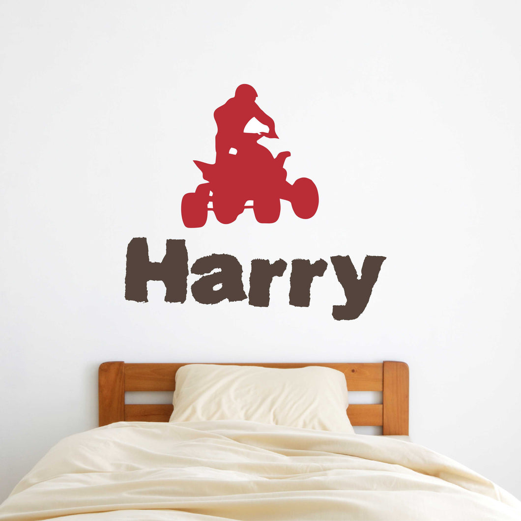 Personalized Name ATV Wall Decal