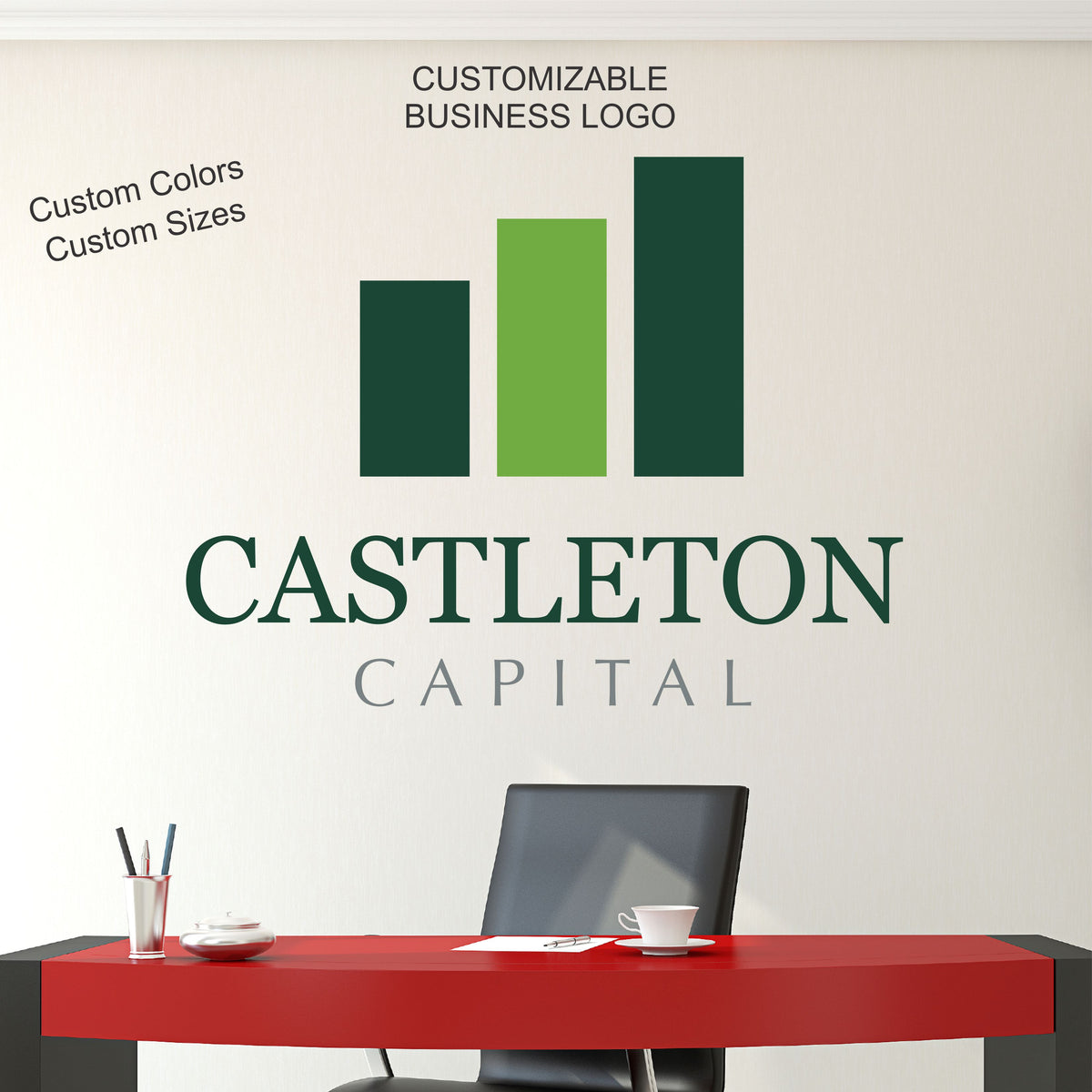 Personalized Business Logo Wall Decal Sticky Wall Vinyl LLC