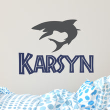 Load image into Gallery viewer, Personalized Name Shark Wall Decal