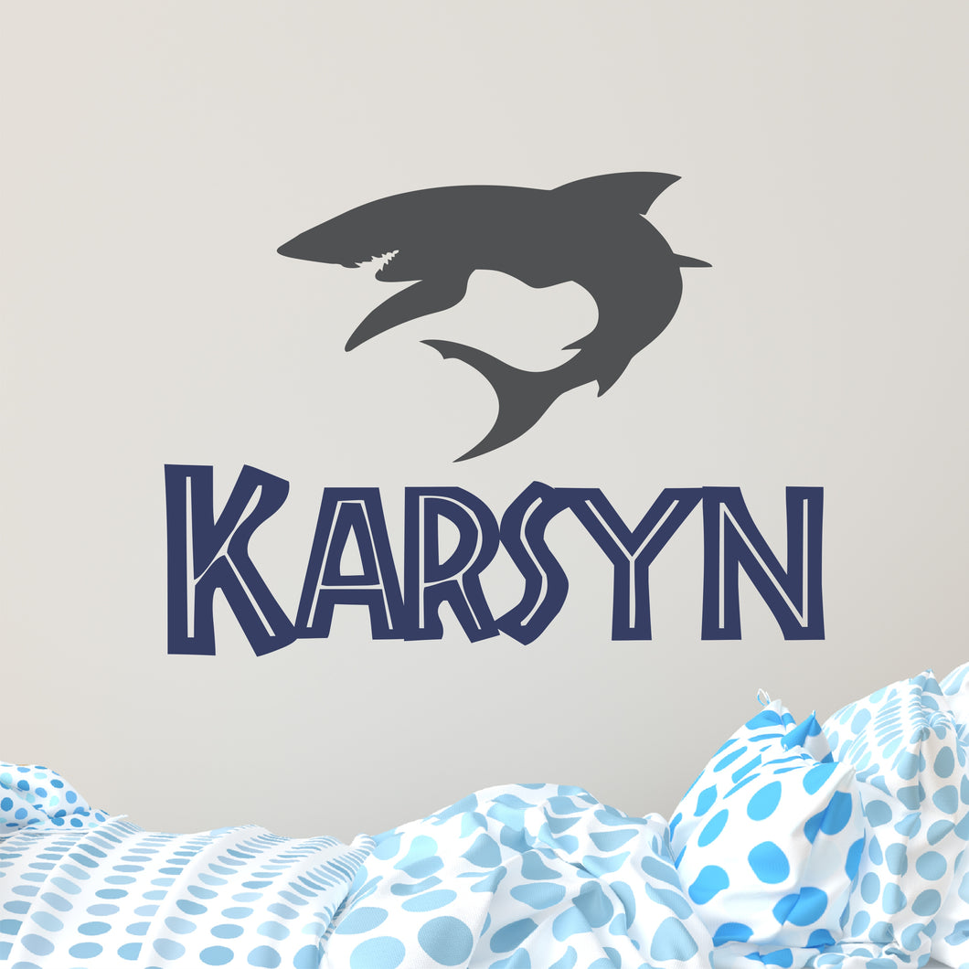 Personalized Name Shark Wall Decal