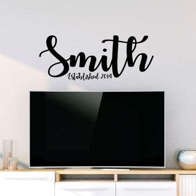 Family Name Wall Decal - Custom Family Name Decal - Family Name Sticker