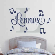 Load image into Gallery viewer, Personalized Name Music Wall Decal