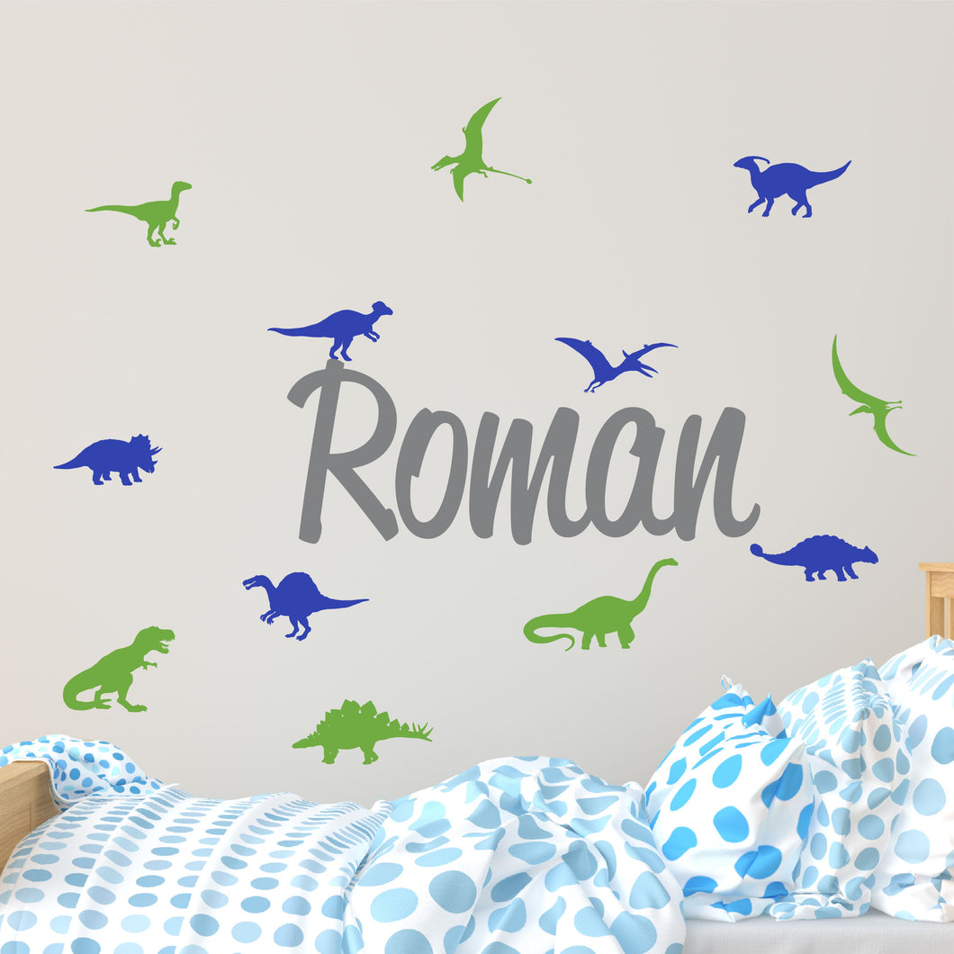 Dinosaur Sticker Dinosaur Wall Decal Name Sticker Name Wall Decal