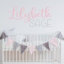 Load image into Gallery viewer, Nursery Wall Decal Name Sticker Name Wall Decal Custom Name Decal